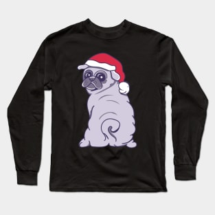 Dog Christmas Hat Long Sleeve T-Shirt